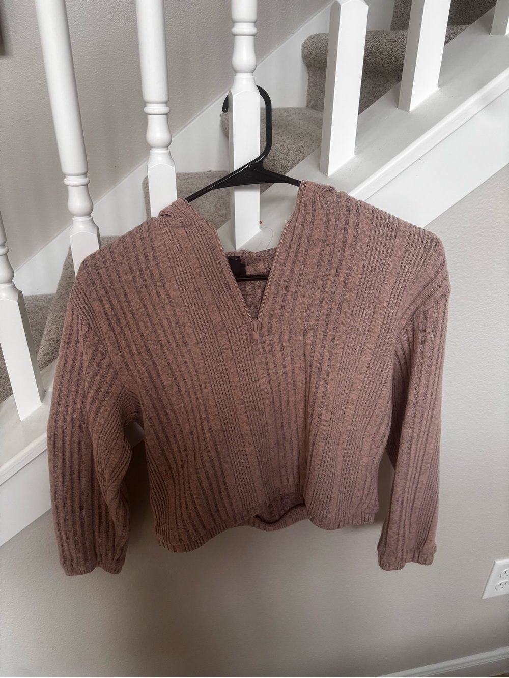 art class Mauve Ribbed Half-Zip Turtleneck Sweater